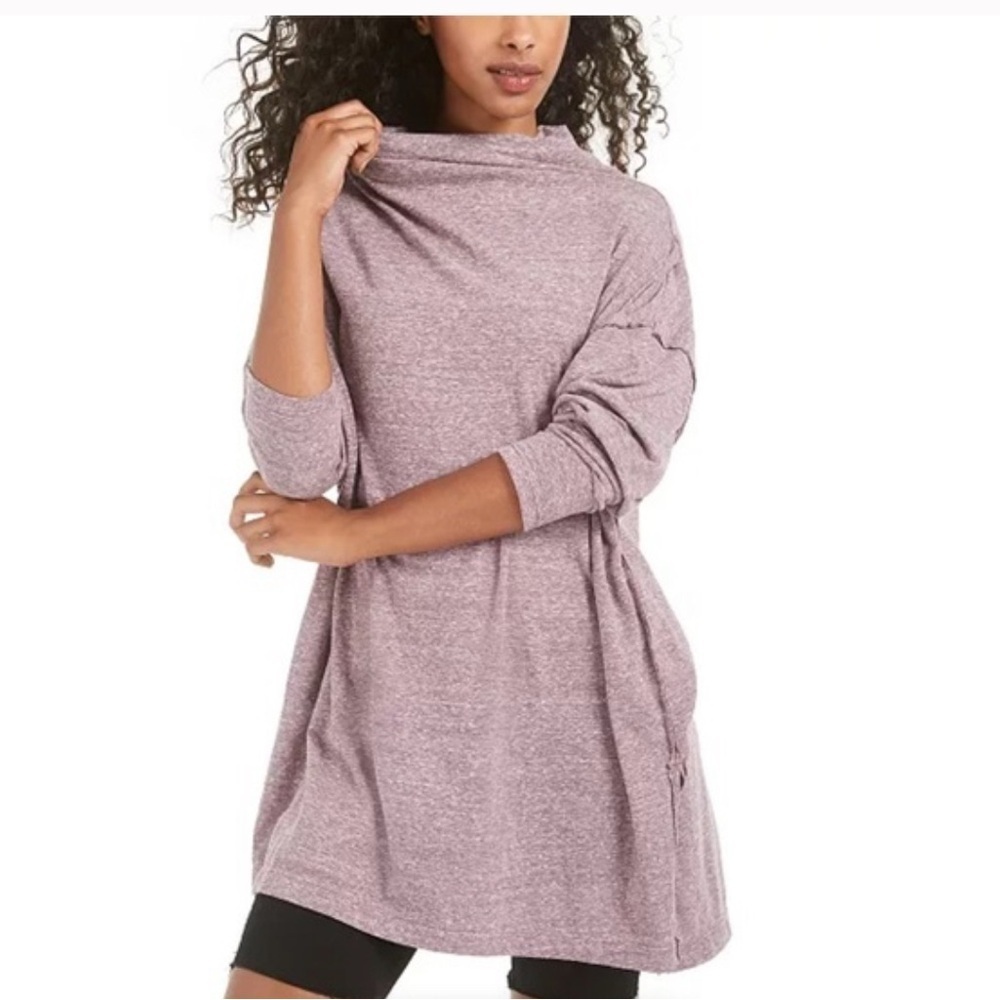 Free People‎ | Oversized Relaxed Bella Vista Thermal Top Small Heather Purple